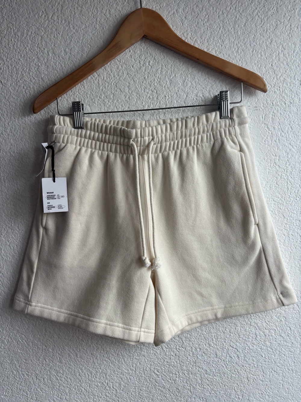Tna Cozy Boyfriend Fleece Cream Womens Drawstring Sweat Shorts Size Small